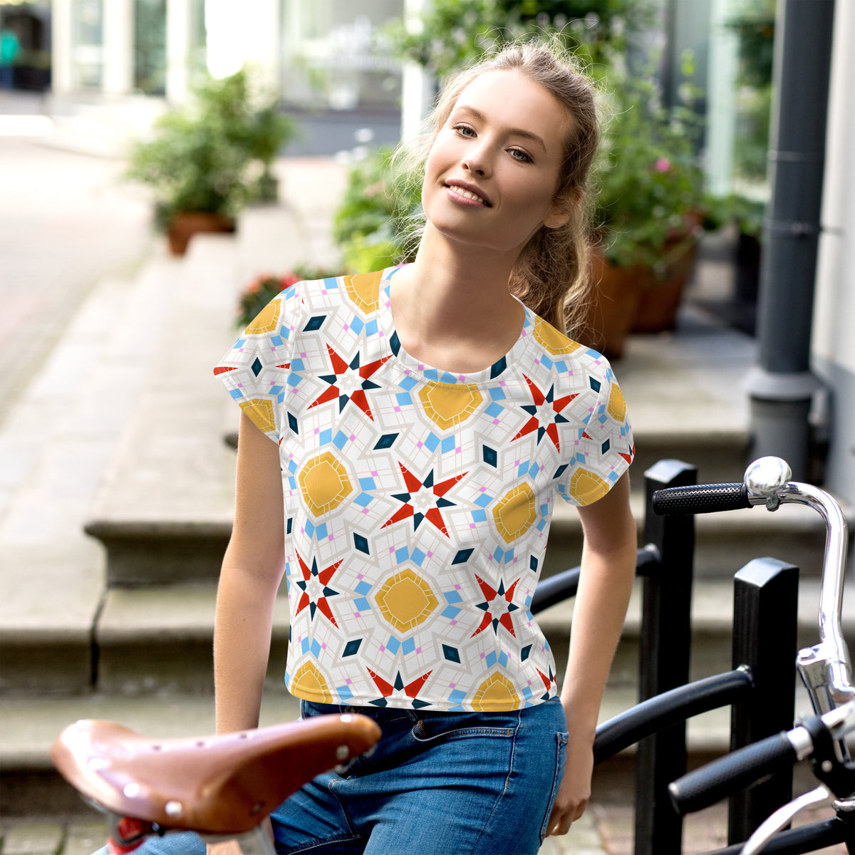 Opulent Onyx Diamond Opulence Crop T-Shirt