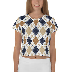 Chic Diamond Delight Crop T-Shirt