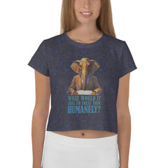 Ethereal Safari Elephant Crop T-Shirt