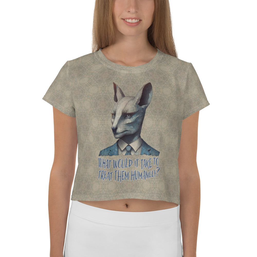 Enchanted Rabbit Meadow Crop T-Shirt