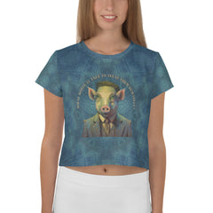 Sunrise Oink Harmony Crop T-Shirt