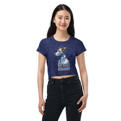 Urban Owl Street Style All-Over Print Crop T-Shirt