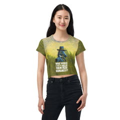 Adventure Ape Mountaineer Women's All-Over Print Crop T-Shirt