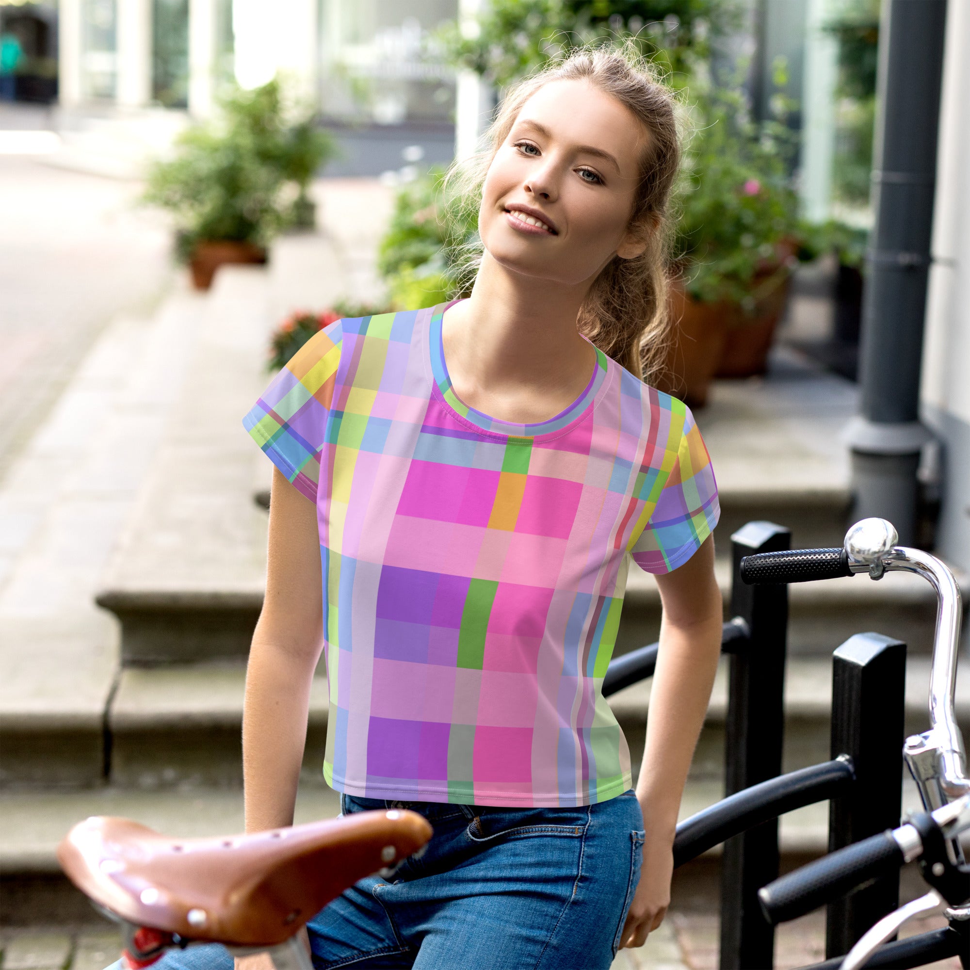 Vibrant Fiesta Fiesta Crop T-Shirt, perfect for adding a burst of color and celebration to your day.