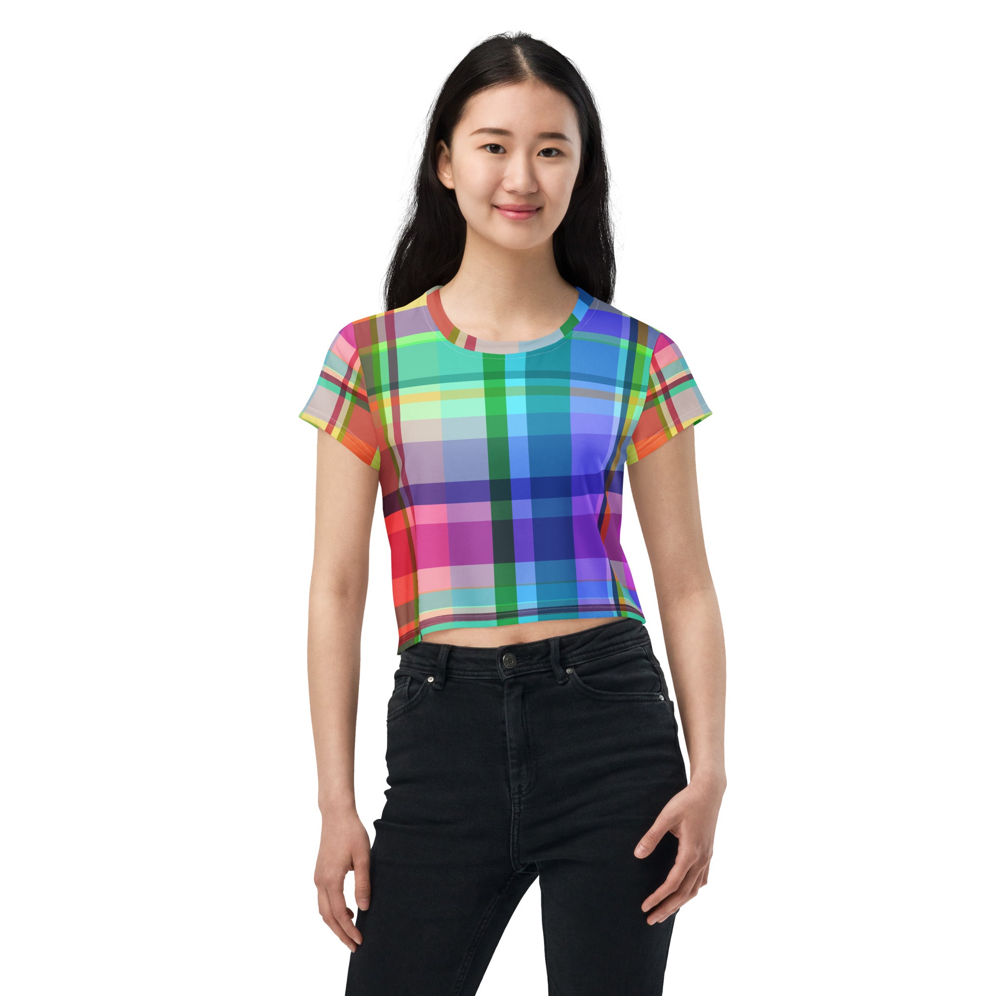 Chic Retro Revival Crop T-Shirt, blending vintage aesthetics with modern crop-top style.