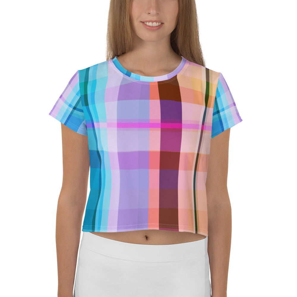 Bright and festive Carnival Vibes Crop T-Shirt, perfect for adding a splash of joy to your outfit.