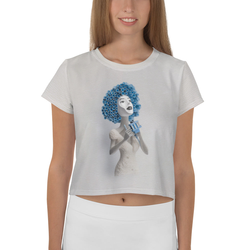 Celestial-Folds-Crop-T-Shirt-front-view-on-model