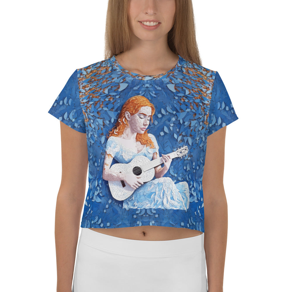 Butterfly Whimsy Crop T-Shirt on model