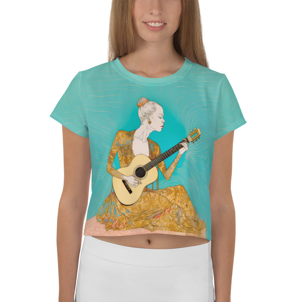 Fashionable outfit featuring Funky Pop Fusion crop t-shirt