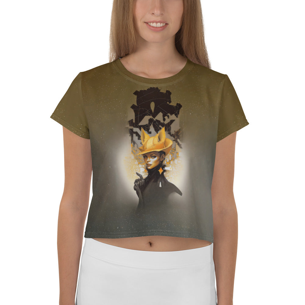 Enchanted Forest Crop T-Shirt on model