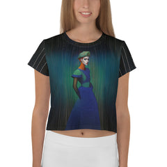 Vintage Visions Crop T-shirt for women in retro style.