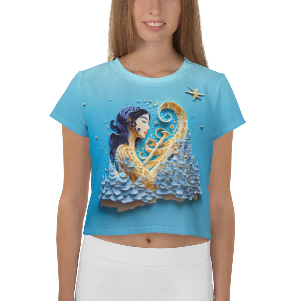 Artistic Expression Women's Fashionable Crop Tee.