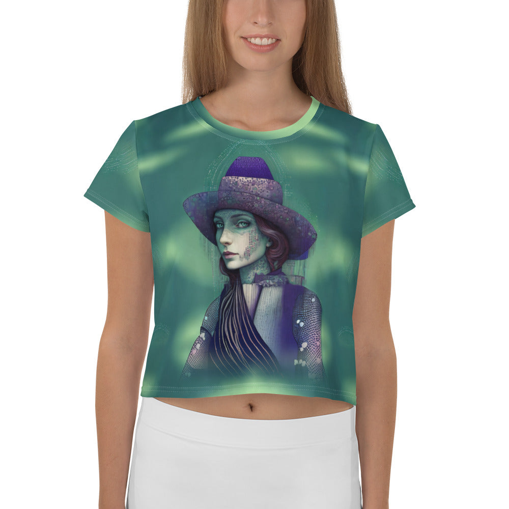 Modern Muse Women's Crewneck T-Shirt in stylish setting.