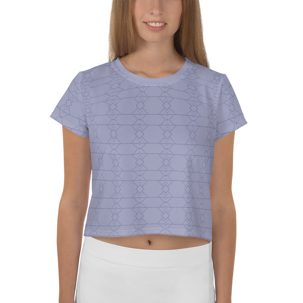 Art Deco Dreams Crop Tee on a model