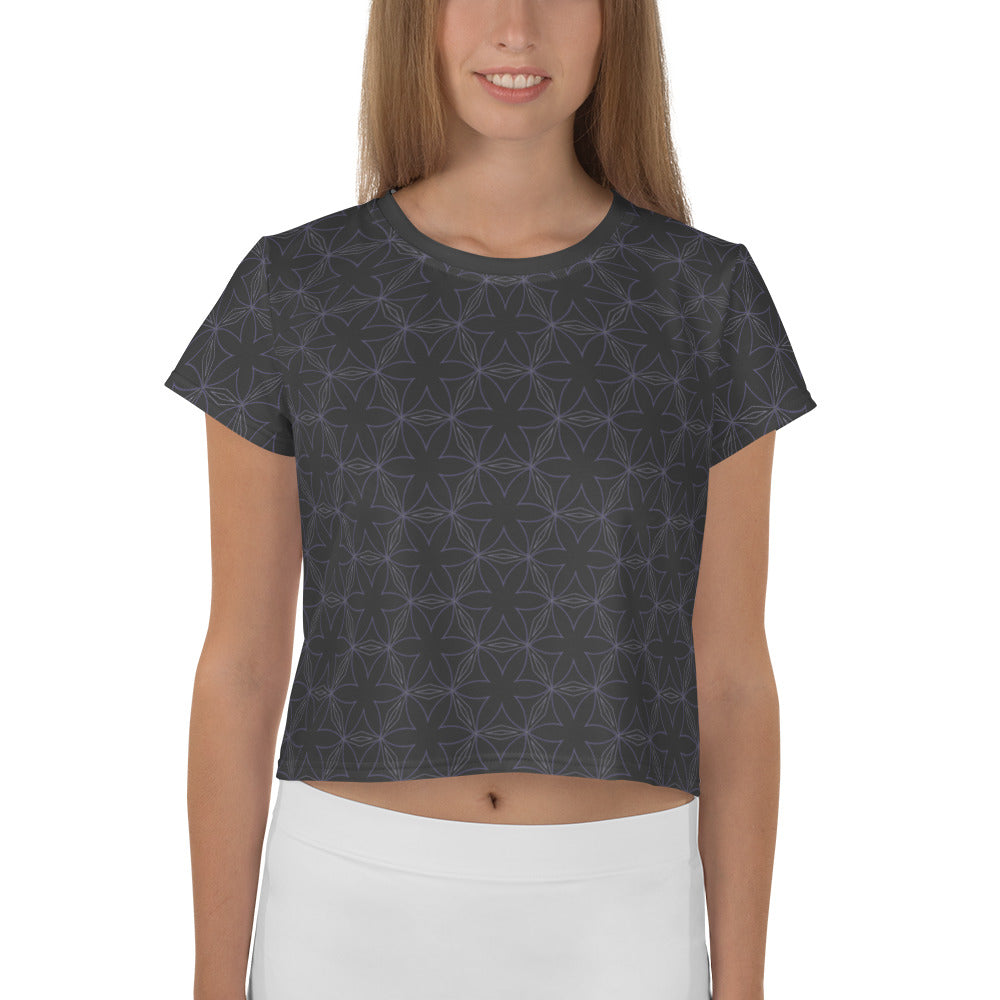 Optical Illusion Crop Tee front view