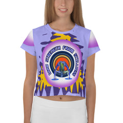 Zen Blossom Women's Crop Tee front view.