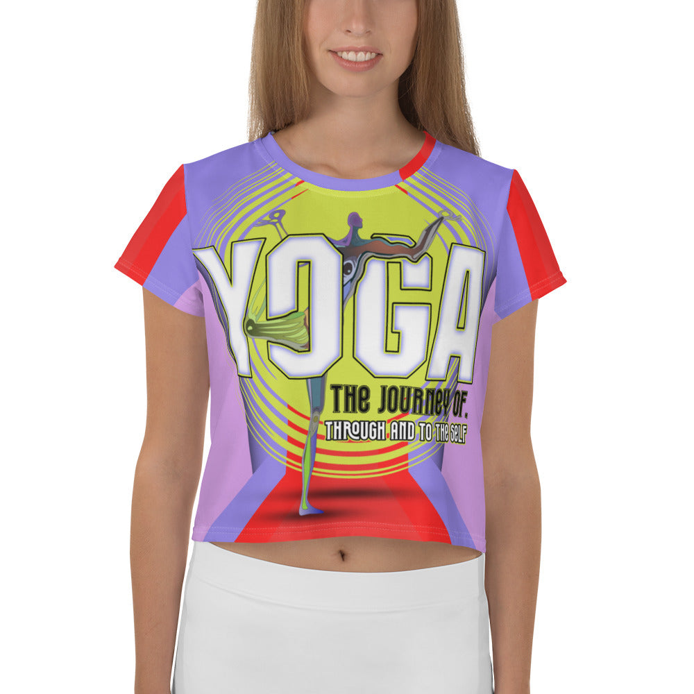 Front view of Infinite Flow Women's Crop Tee.