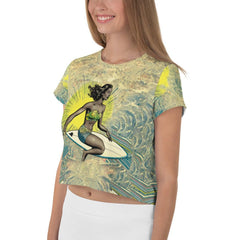 Surfing 1 16 All-Over Print Crop Tee - Beyond T-shirts