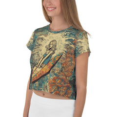 Surfing 1 28 All-Over Print Crop Tee - Beyond T-shirts