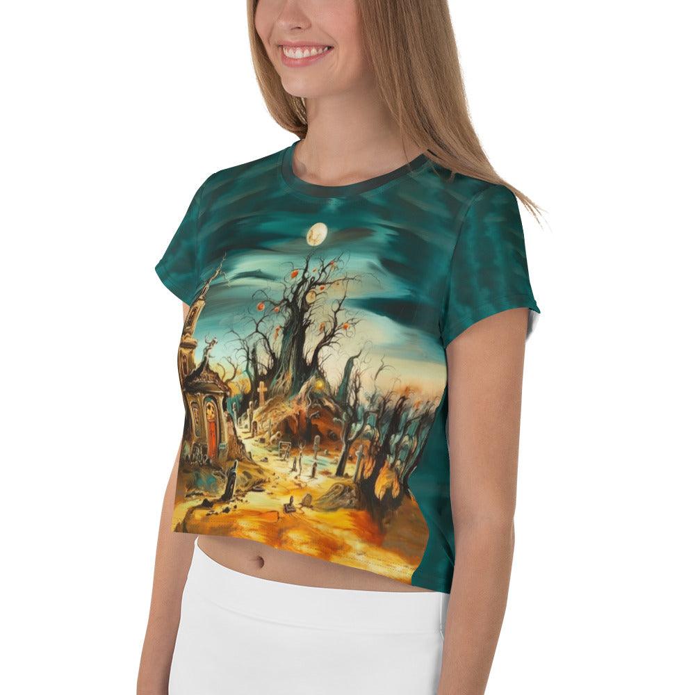 Mystic Moonlit Night Crop Tee - Beyond T-shirts