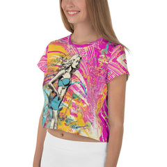 Surf Enthusiast Crop Tee For Women - Beyond T-shirts