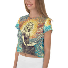 Surf Queen Crop Tee For Women - Beyond T-shirts