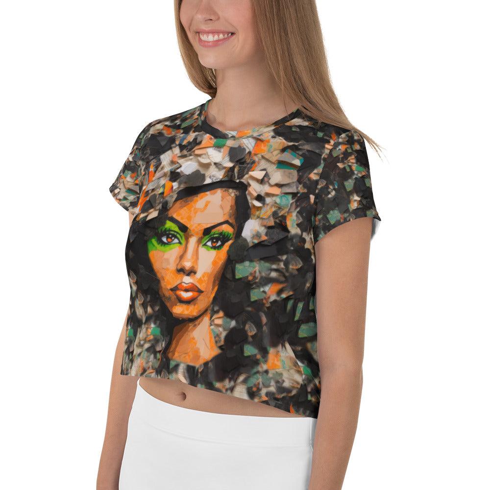 Melodic Harmony Women's Music-Inspired Crop T-Shirt - Beyond T-shirts