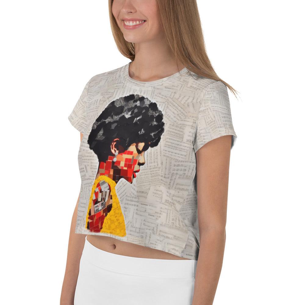 Notes Of Expression Women's All-Over Print Crop T-Shirt - Beyond T-shirts