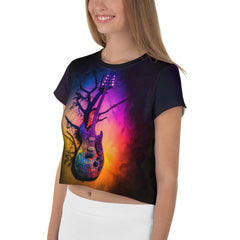 Note to Self Crop Tee - Women's Music-Inspired Print Top - Beyond T-shirts