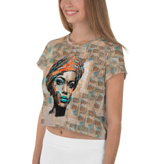 Melodic Fusion Women's All-Over Print Crop T-Shirt - Beyond T-shirts