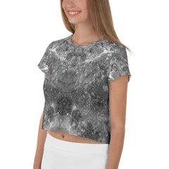 Autumn Whispers Women's All-Over Print Crop Tee - Beyond T-shirts