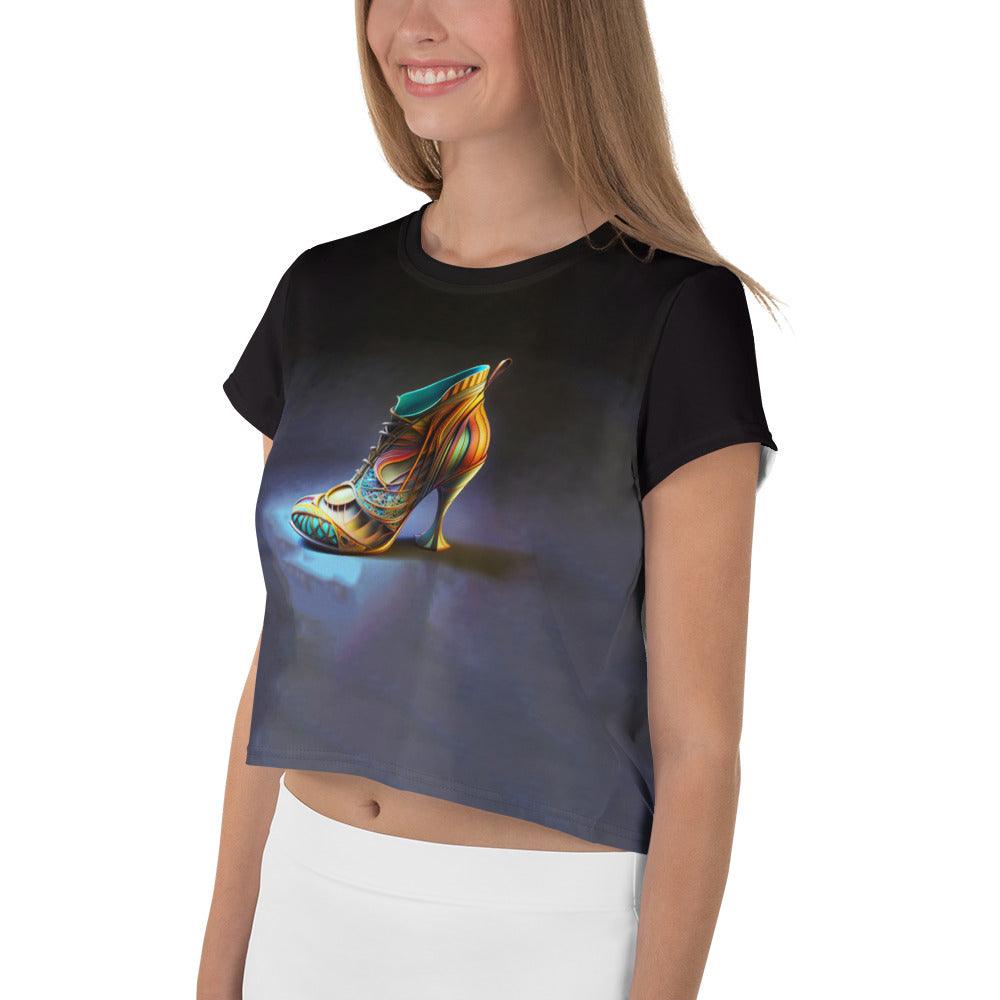 Futuristic Artistry Women's Crop Tee - Beyond T-shirts