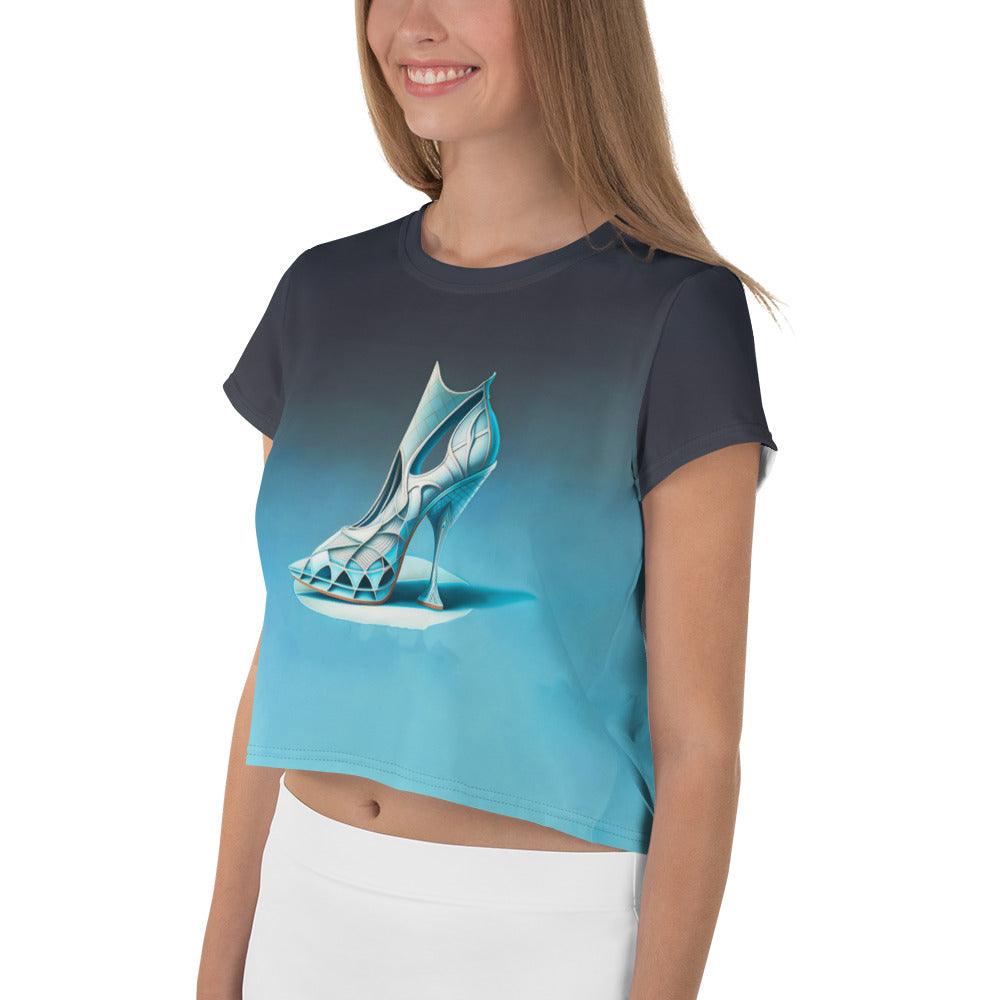 Futuristic Mosaic Women's Crop Tee - Beyond T-shirts