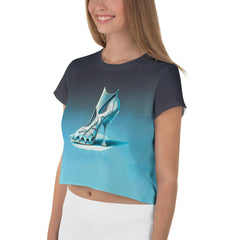 Futuristic Mosaic Women's Crop Tee - Beyond T-shirts