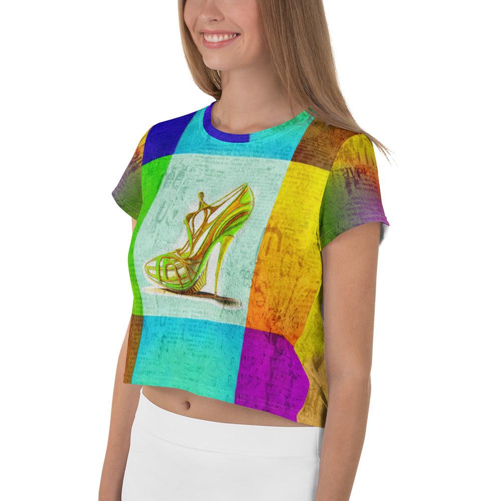 Ethereal Pathways Women's Crop Tee - Beyond T-shirts