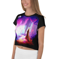 Midnight Haunt All-Over Print Crop Shirt - Beyond T-shirts