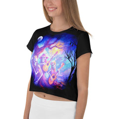 Skeleton Dance Party Crop Top - Beyond T-shirts