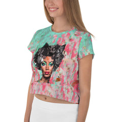 Reggae Vibes All-Over Print Crop T-Shirts - Beyond T-shirts