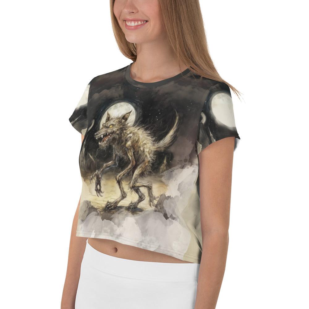 Creepy Crawly Critters Women's All-Over Print Crop T-Shirt - Beyond T-shirts