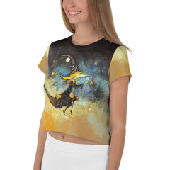 Dia de los Muertos Delight Women's All-Over Print Crop T-Shirt - Beyond T-shirts