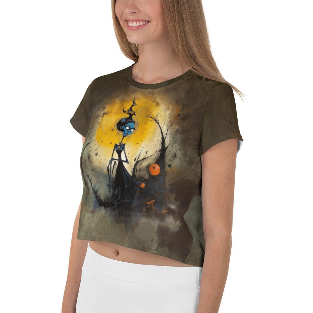 Enchanted Forest Women's All-Over Print Crop T-Shirt - Beyond T-shirts