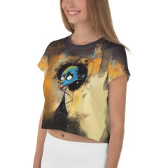 Halloween Moonlit Magic Women's All-Over Print Crop T-Shirt - Beyond T-shirts