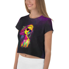 Abstract Expression All-Over Print Women's Crop T-Shirt - Beyond T-shirts