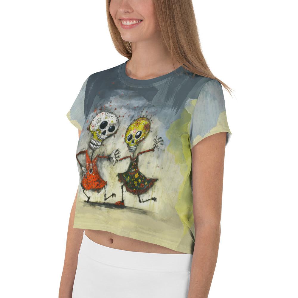 Enchanted Forest Women's All-Over Print Crop T-Shirt - Beyond T-shirts