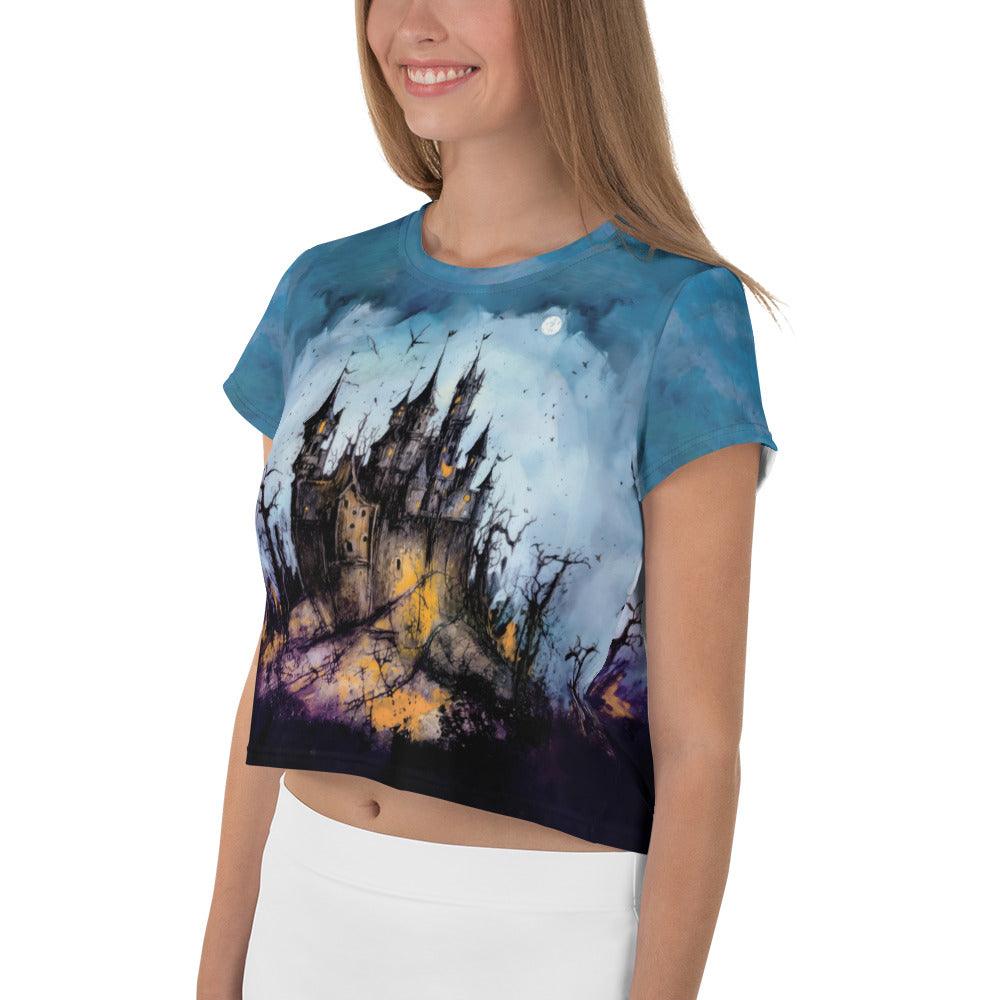 Trick Or Treat Ghostly Crop T-Shirt - Beyond T-shirts