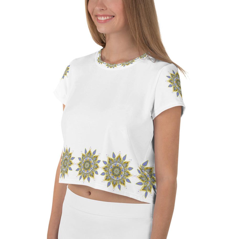 Mandala Dreamcatcher Crop T-Shirt - Beyond T-shirts