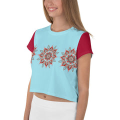 Zen Garden Mandala Crop Tee - Beyond T-shirts