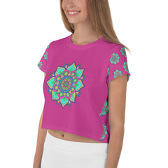 Mandala Of Life Crop Tee - Beyond T-shirts