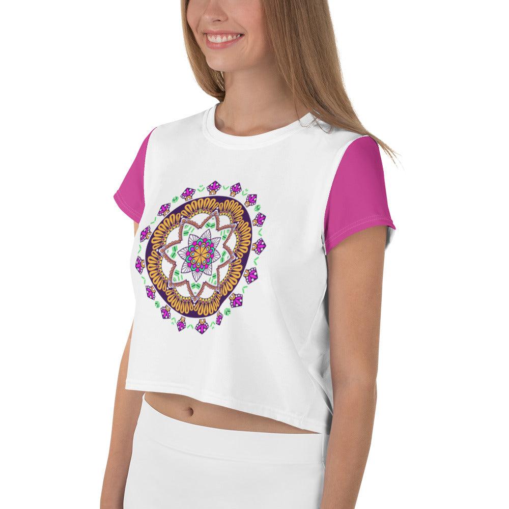 Sanskrit Mandala Crop Tee - Beyond T-shirts