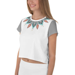 Lotus Mandala Crop T-Shirt - Beyond T-shirts